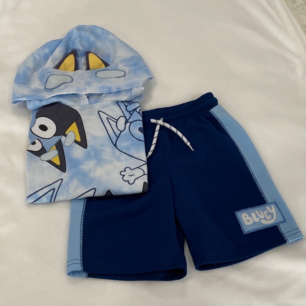 Bluey Boy’s Hooded T-shirt with Shorts